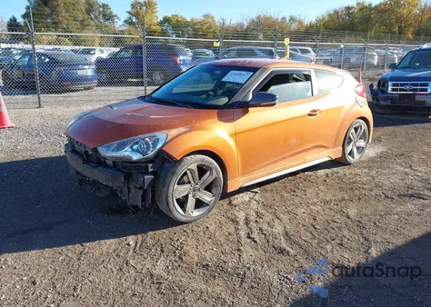 2015 Hyundai Veloster Turbo из США, поврежденный, VIN KMHTC6AE9FU224138